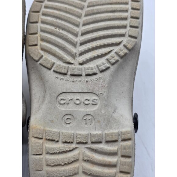 Crocs Shoes Kids Size C11 Gold Glitter Classic Clog Sandals Slip On Comfort - Picture 10 of 11